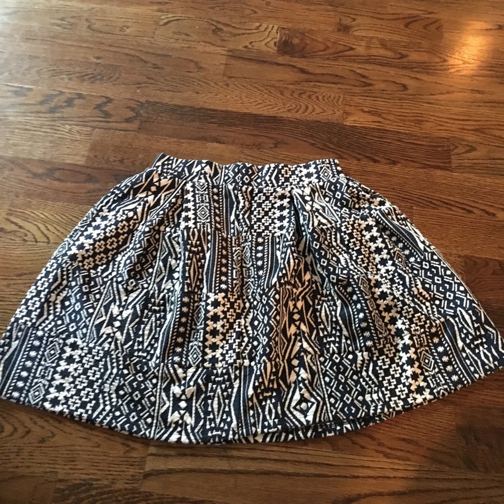Blue and white skirt